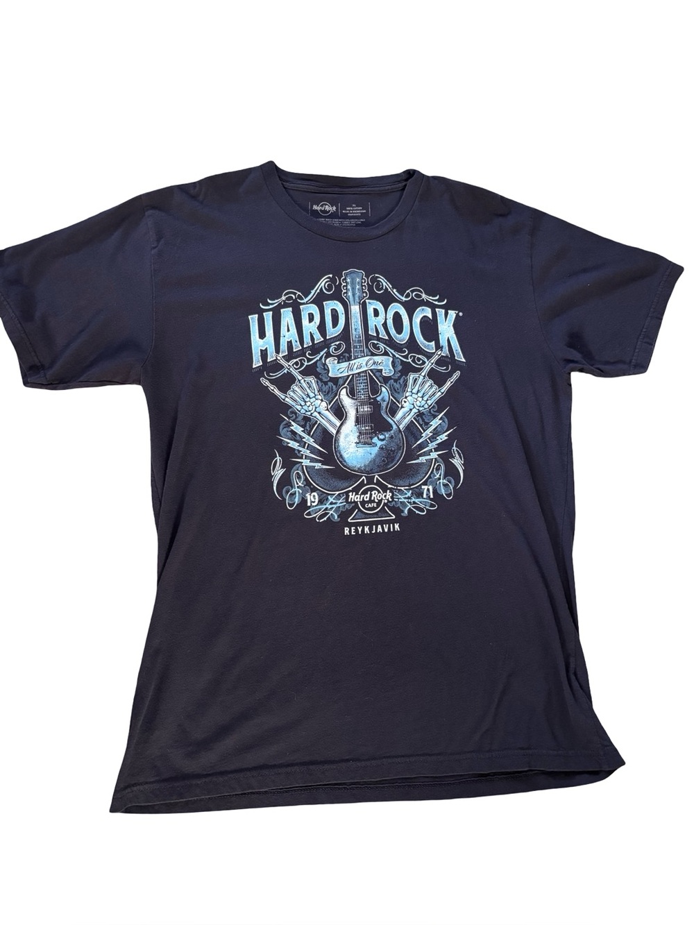 Hard Rock Cafe Navy Blue Graphic Men’s T-Shirt